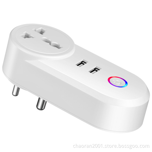 OEM Design Echo Timer Power Travel Mini Electric Outlet Wireless Adapter Socket Alexa India 2 USB Smart Plug
